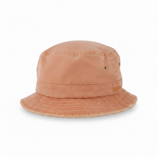 J K Orange Cotton Twill Bucket Hat