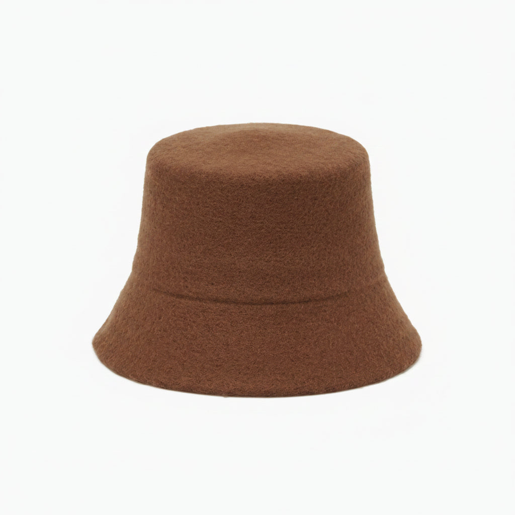 J K Brown Moulded Wool Bucket Hat