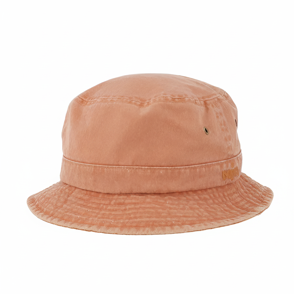 J K Orange Cotton Twill Bucket Hat