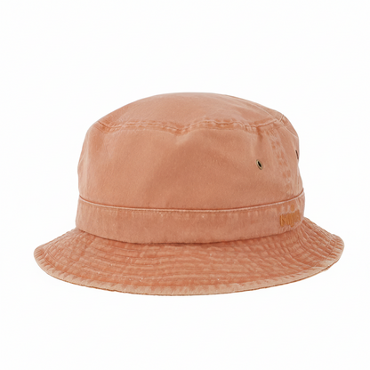 J K Orange Cotton Twill Bucket Hat