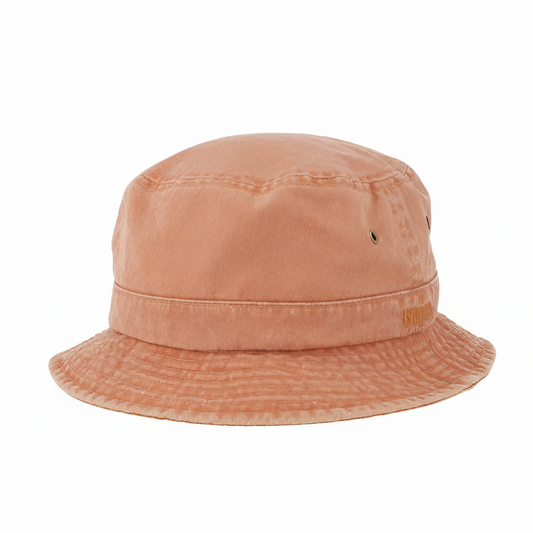 J K Orange Cotton Twill Bucket Hat
