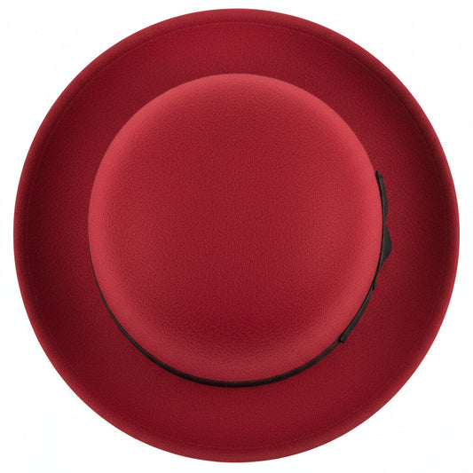 J K Red Lightweight Derby Bowler Hat