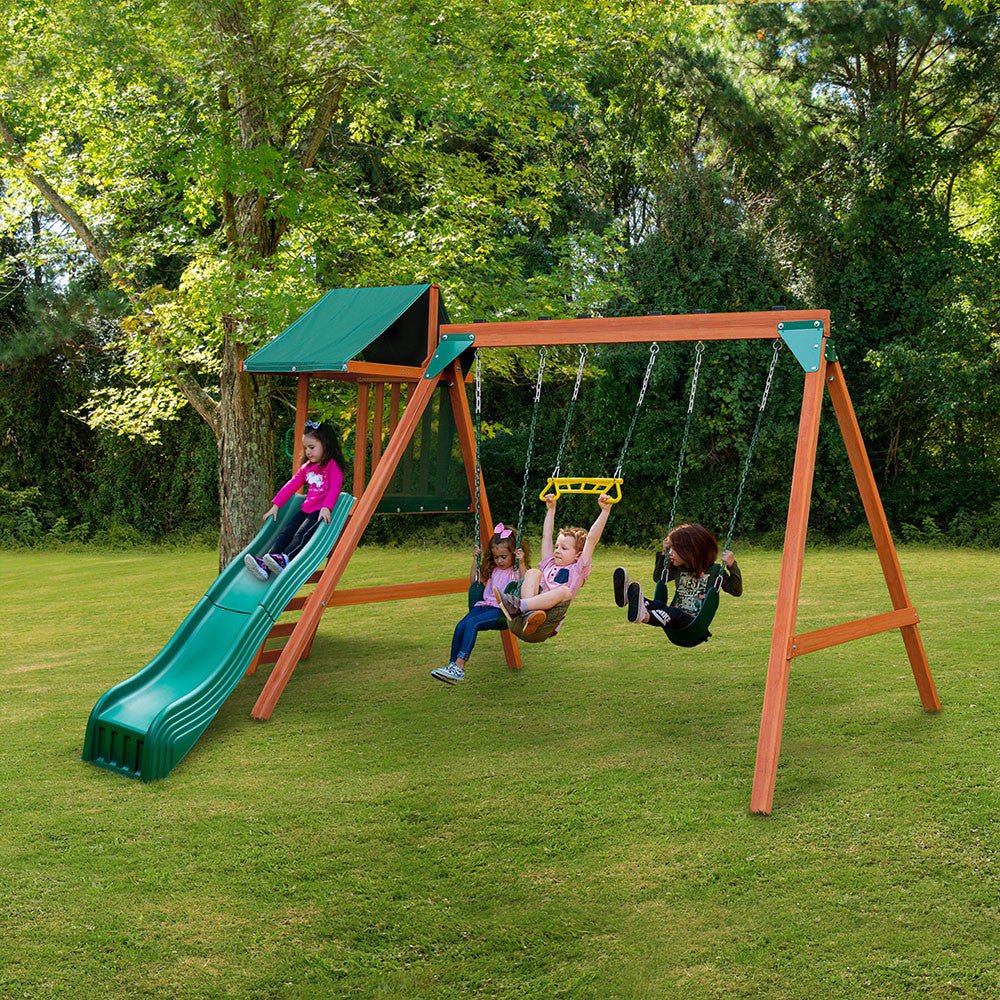 Basic Swing Set with Slide - Image 1