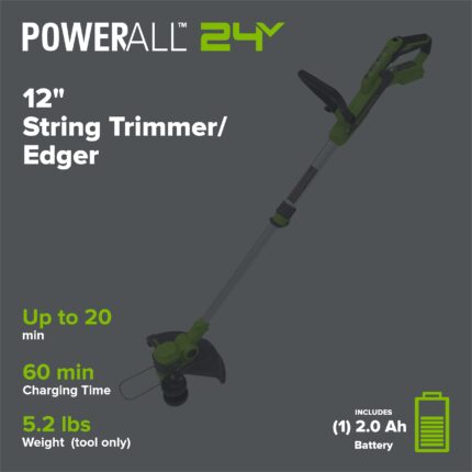 Greenworks ST24B217 Cordless Trimmer Kit 30.5cm 24V
