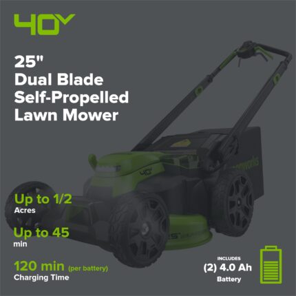 Greenworks MO40L515 Cordless Mower Kit 63.5cm 40V 4.0Ah